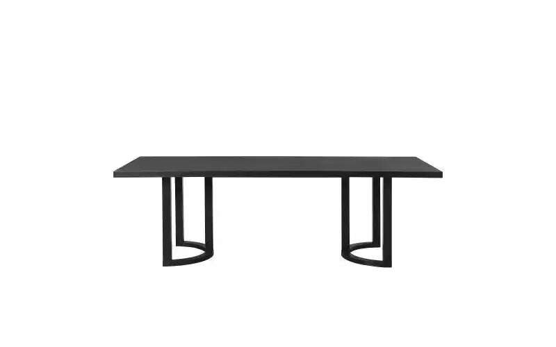 Christopher Knight Home Jack - Ensemble de salle à manger moderne 7 pièces en bois d'hévéa rembourré beige/noir