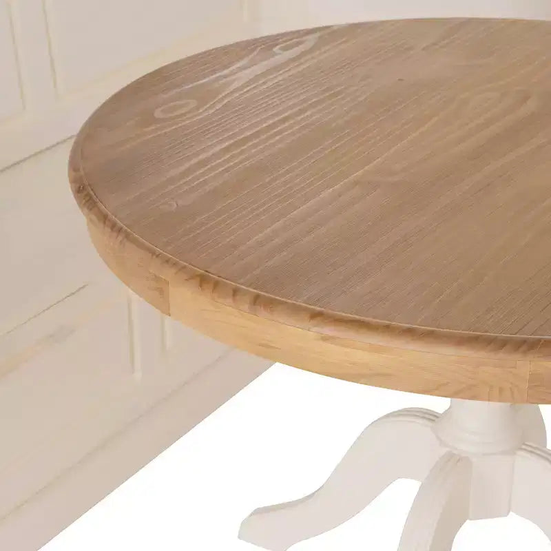 Ensemble de salle à manger avec coin de rangement d'angle et table piédestal Tobin Blanc/Naturel - Linon