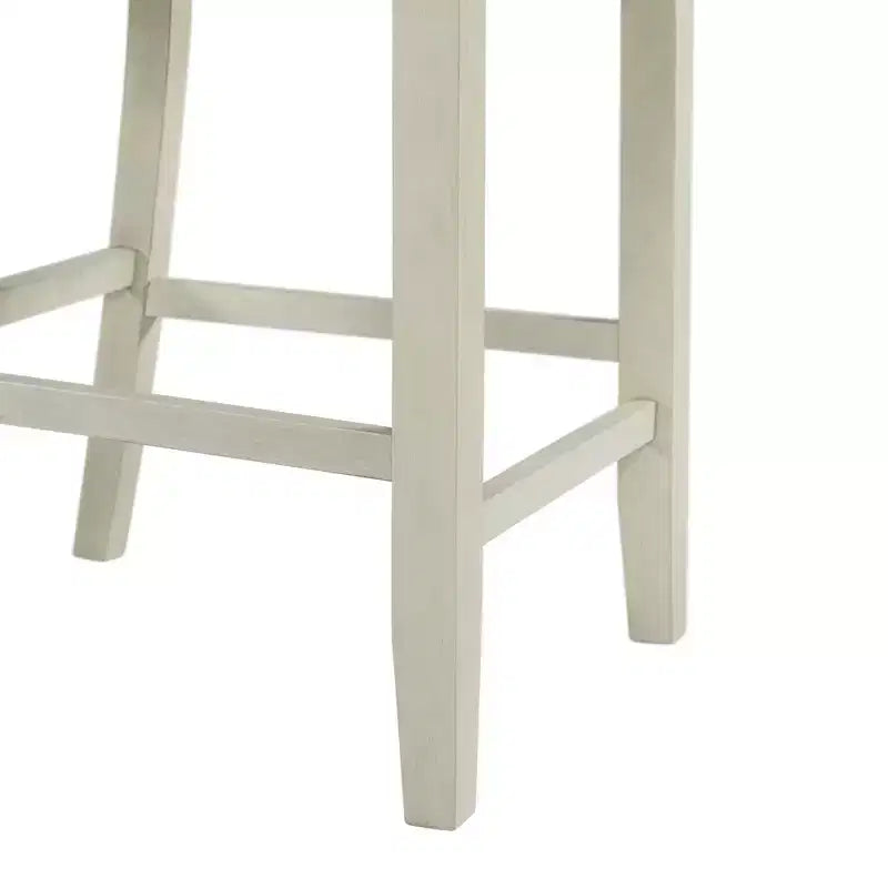 Ensemble de salle à manger 5 pièces Taylor hauteur comptoir beige - Picket House Furnishings : table ronde de style transitionnel, chaises sans accoudoirs rembourrées