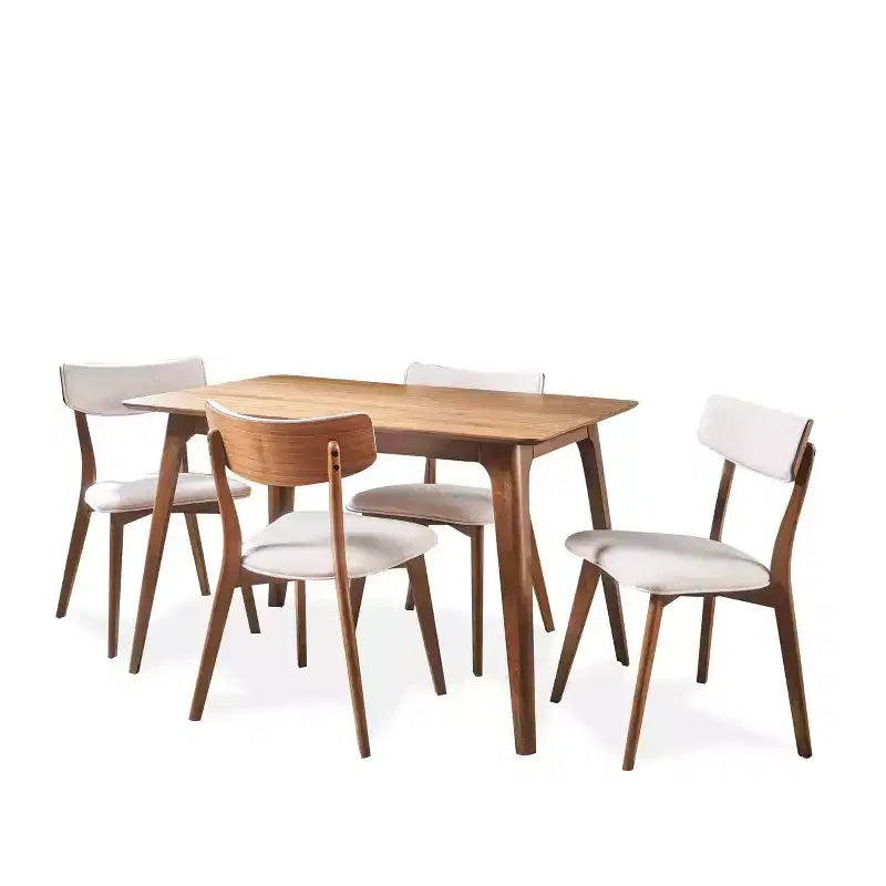 Ensemble de salle à manger 5 pièces en bois Megann style milieu du siècle - Christopher Knight Home