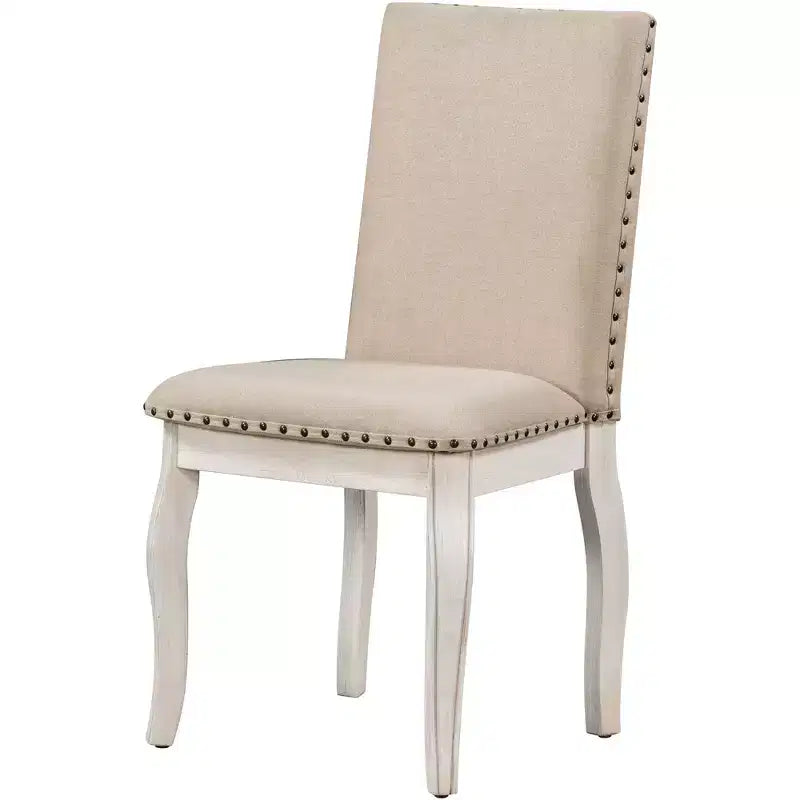 Ensemble de salle à manger 5 pièces avec table ronde extensible en bois et 4 chaises de salle à manger rembourrées - ModernLuxe