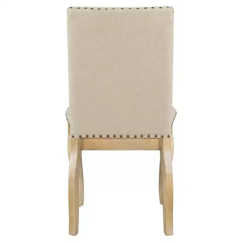 Ensemble de salle à manger 5 pièces avec table ronde extensible en bois et 4 chaises de salle à manger rembourrées - ModernLuxe