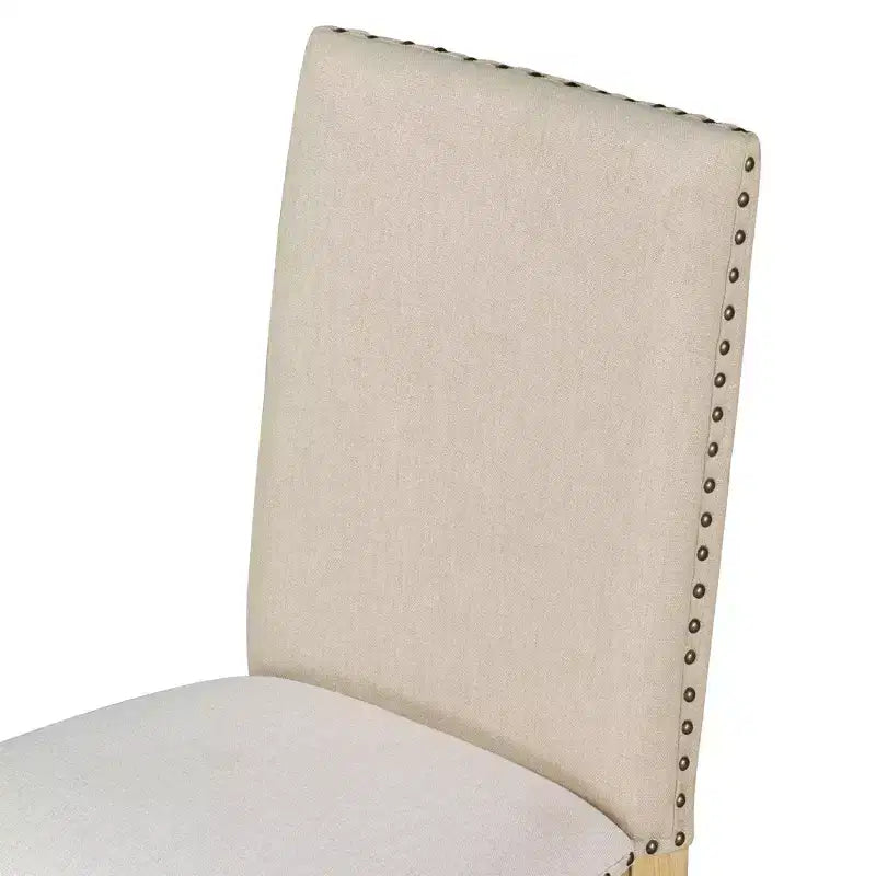 Ensemble de salle à manger 5 pièces avec table ronde extensible en bois et 4 chaises de salle à manger rembourrées - ModernLuxe