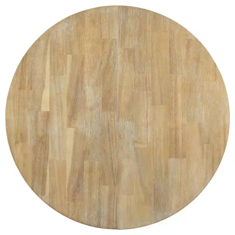 Ensemble de salle à manger 5 pièces avec table ronde extensible en bois et 4 chaises de salle à manger rembourrées - ModernLuxe