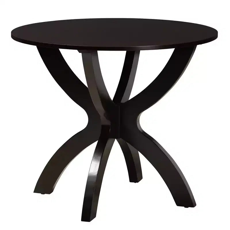 Ensemble de salle à manger moderne Baxton Studio Velia en bois et tissu