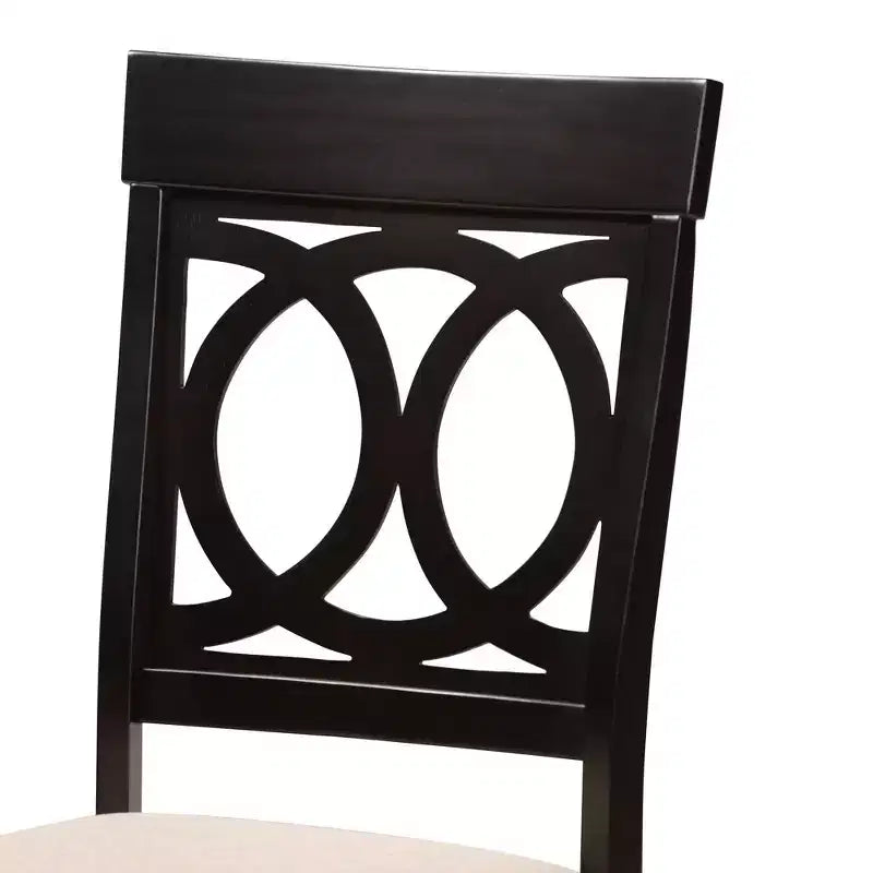 Ensemble de salle à manger moderne Baxton Studio Velia en bois et tissu