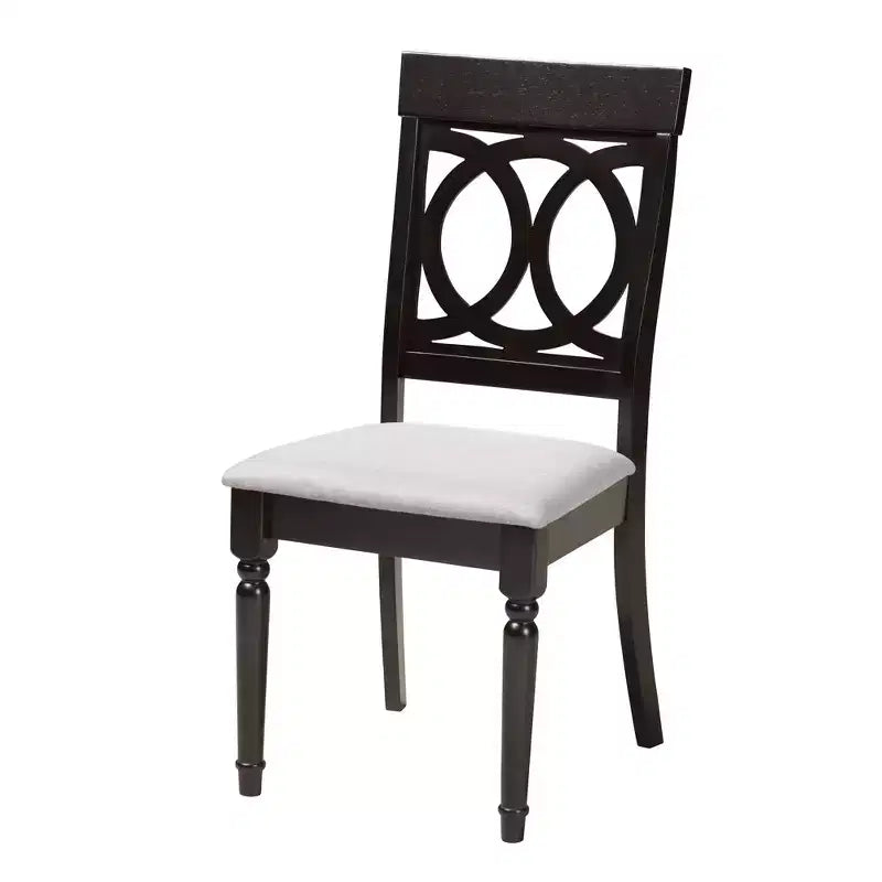 Ensemble de salle à manger moderne Baxton Studio Velia en bois et tissu