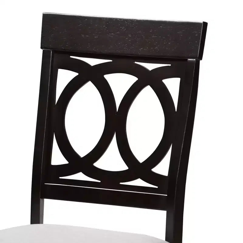 Ensemble de salle à manger moderne Baxton Studio Velia en bois et tissu