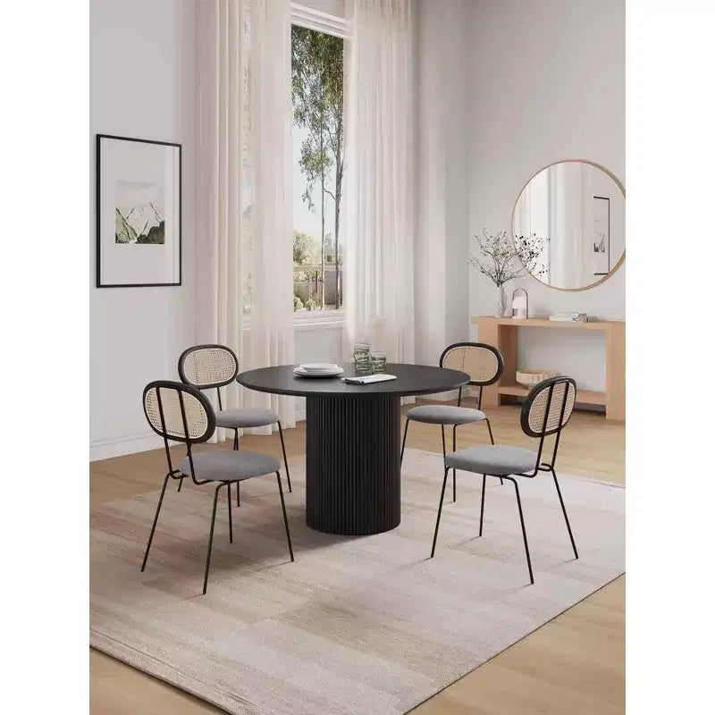 Ensemble de salle à manger rond 5 pièces Manhattan Comfort 47,24 po Hathaway et Jardin