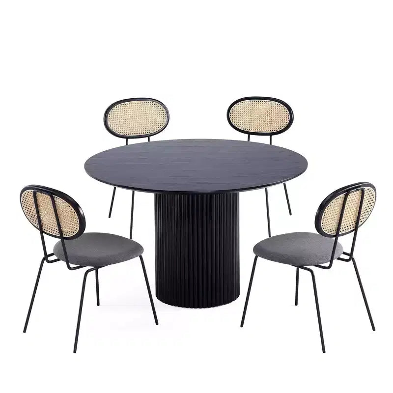 Ensemble de salle à manger rond 5 pièces Manhattan Comfort 47,24 po Hathaway et Jardin