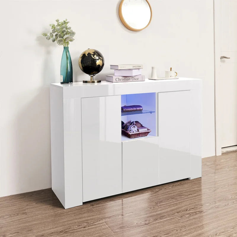 Buffet de salle à manger avec éclairage LED