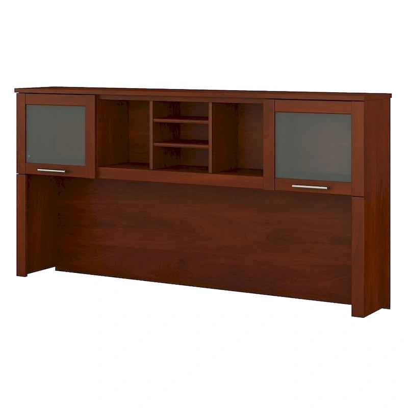 Armoire murale de bureau en chêne style expresso (armoire murale uniquement)