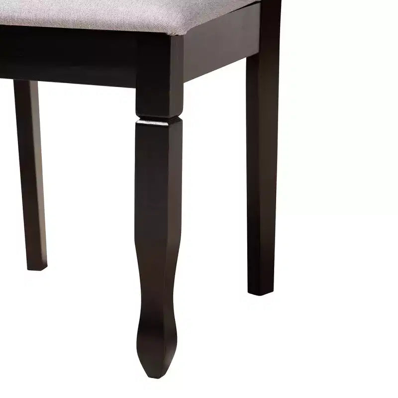 Ensemble de salle à manger 5 pièces Baxton Studio Aspen en tissu sable moderne et bois fini brun foncé