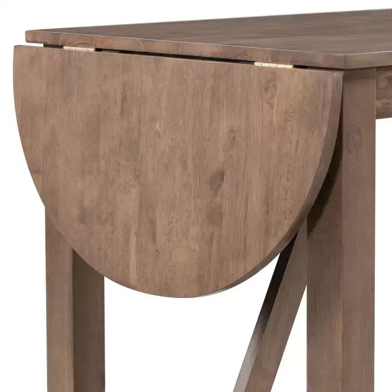 Ensemble de salle à manger 3 pièces ModernLuxe avec table de hauteur comptoir à rallonges en bois et 2 chaises de salle à manger rembourrées 4B