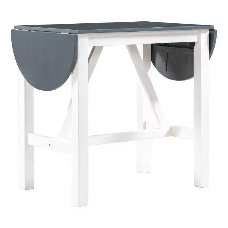 Ensemble de salle à manger 3 pièces ModernLuxe avec table de hauteur comptoir à rallonges en bois et 2 chaises de salle à manger rembourrées 4B