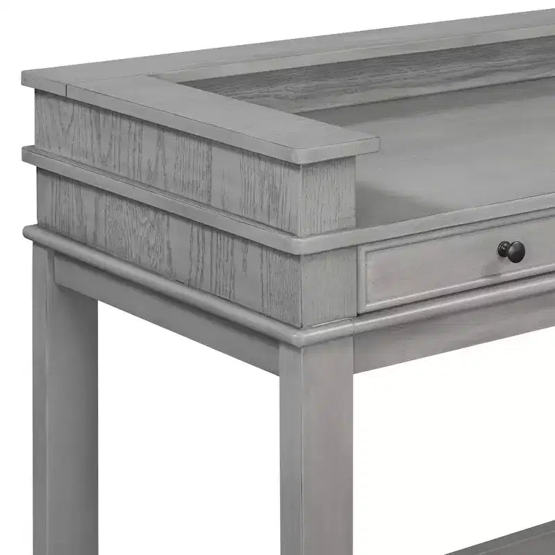 Ensemble table de bar 4 pièces avec 3 tabourets rembourrés, table à manger multifonctionnelle avec 3 tiroirs 4B - ModernLuxe