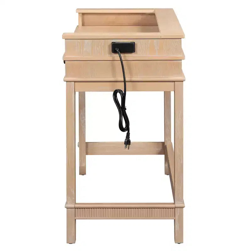 Ensemble table de bar 4 pièces avec 3 tabourets rembourrés, table à manger multifonctionnelle avec 3 tiroirs 4B - ModernLuxe