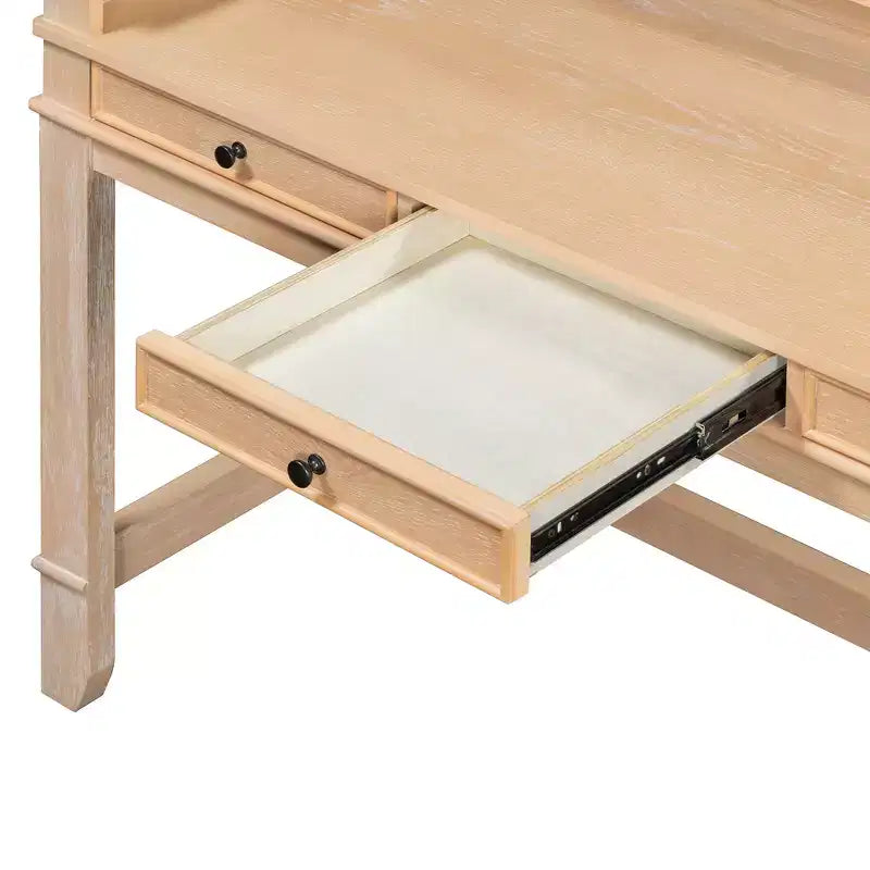 Ensemble table de bar 4 pièces avec 3 tabourets rembourrés, table à manger multifonctionnelle avec 3 tiroirs 4B - ModernLuxe