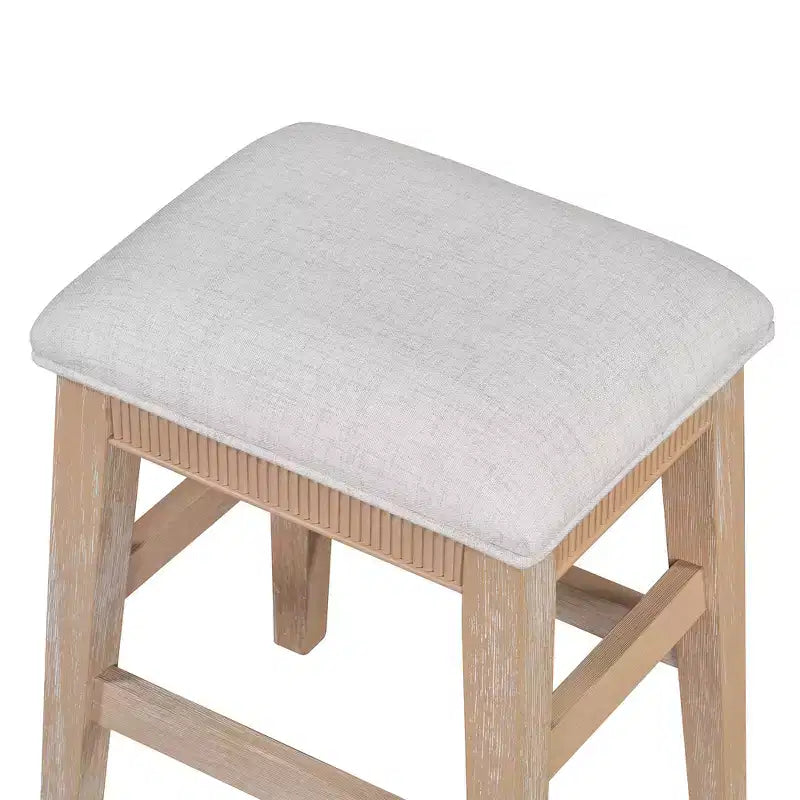 Ensemble table de bar 4 pièces avec 3 tabourets rembourrés, table à manger multifonctionnelle avec 3 tiroirs 4B - ModernLuxe