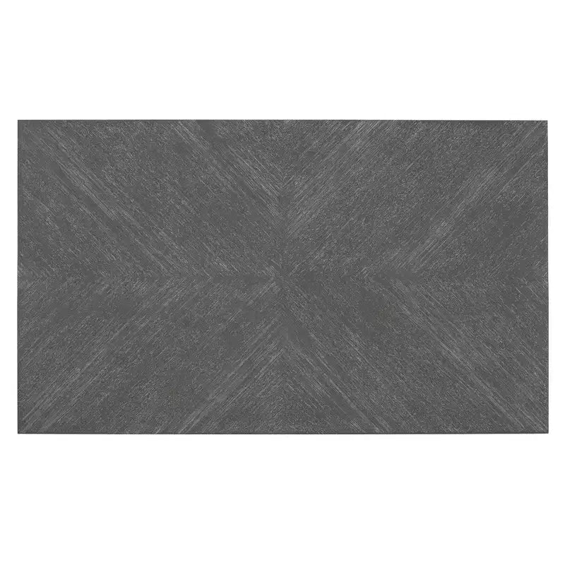 Ensemble de salle à manger rétro 6 pièces, 1 table rectangulaire avec base trapézoïdale stable, 4 chaises rembourrées et 1 banc 4S - ModernLuxe