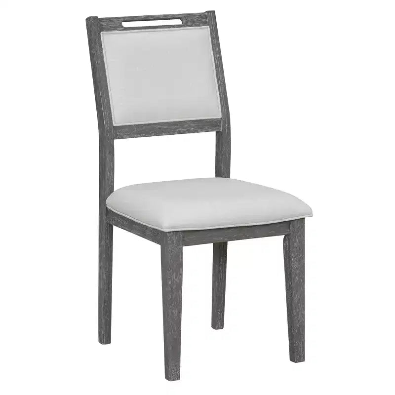 Ensemble de salle à manger rétro 6 pièces, 1 table rectangulaire avec base trapézoïdale stable, 4 chaises rembourrées et 1 banc 4S - ModernLuxe