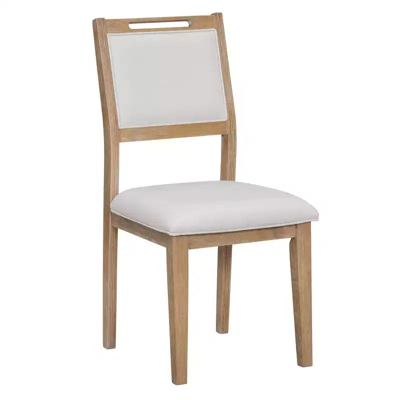 Ensemble de salle à manger rétro 6 pièces, 1 table rectangulaire avec base trapézoïdale stable, 4 chaises rembourrées et 1 banc 4S - ModernLuxe