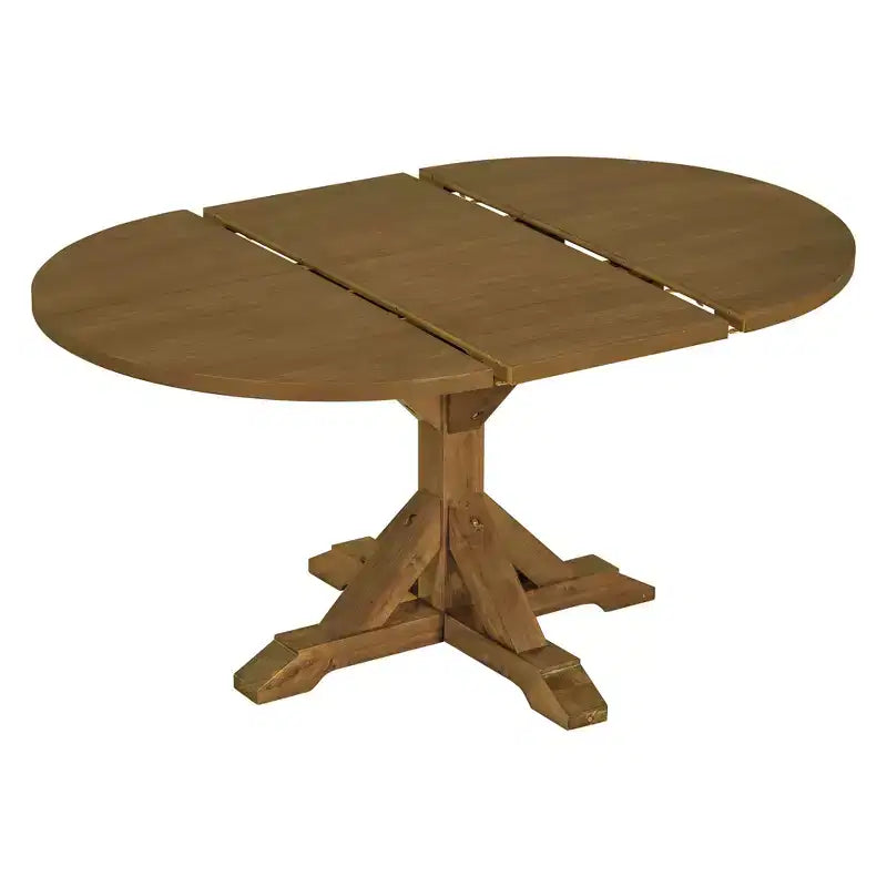 Ensemble de salle à manger 6 pièces avec table à rallonge et piédestal, 1 table avec rallonge amovible de 45,7 cm, 4 chaises rembourrées et 1 banc 4S - ModernLuxe