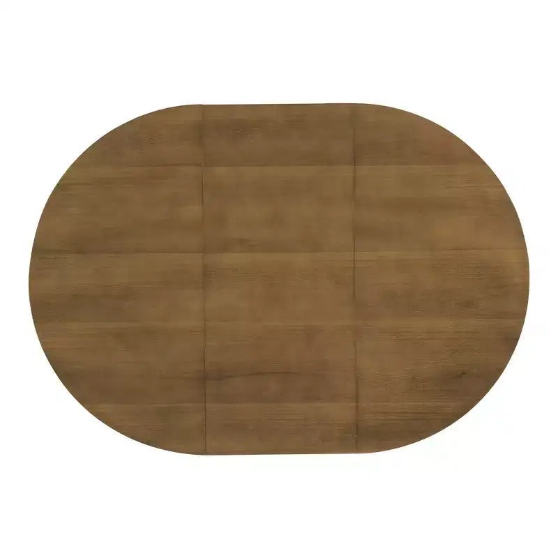 Ensemble de salle à manger 6 pièces avec table à rallonge et piédestal, 1 table avec rallonge amovible de 45,7 cm, 4 chaises rembourrées et 1 banc 4S - ModernLuxe
