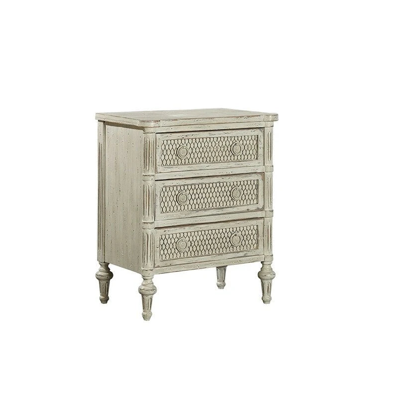 Small 24-inch Distressed Finish Mesh Front Field Chest