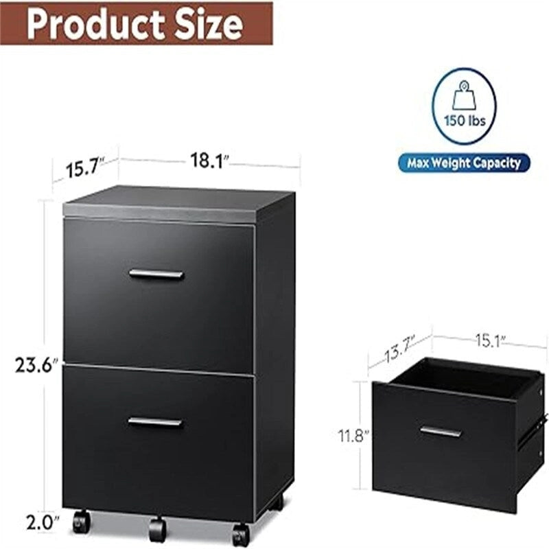 Classeur à 2 tiroirs - 40 P x 46 L x 65 H cm