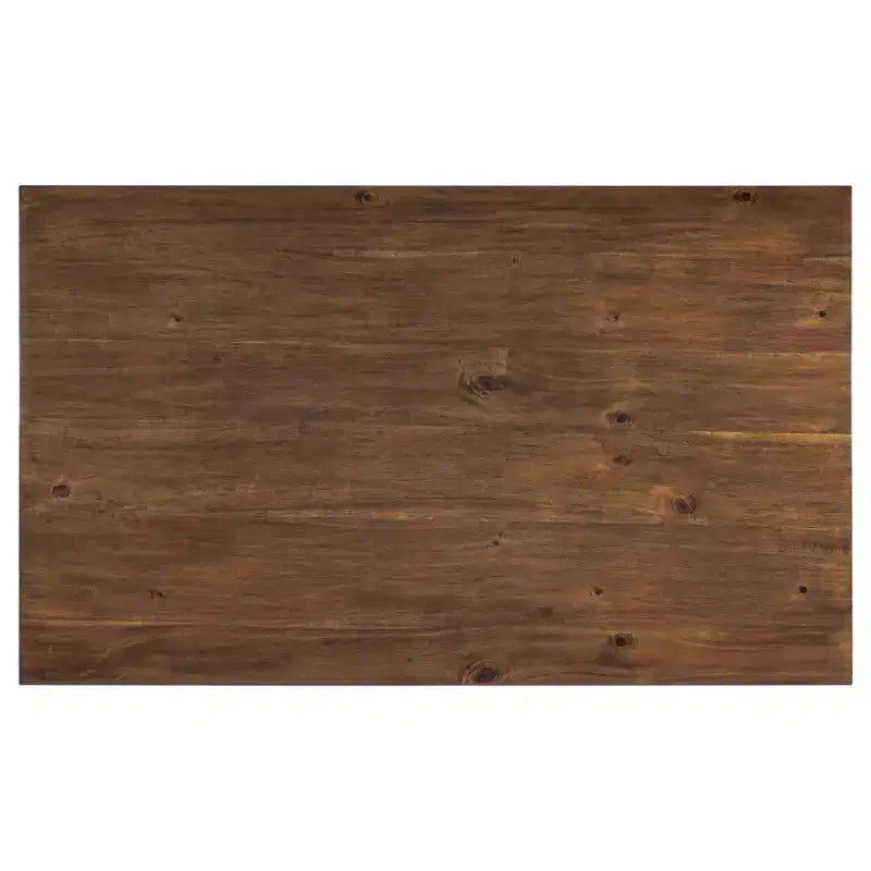 Ensemble de salle à manger classique Whisen 6 pièces, table en bois avec 4 chaises et banc - Marron / Blanc campagnard