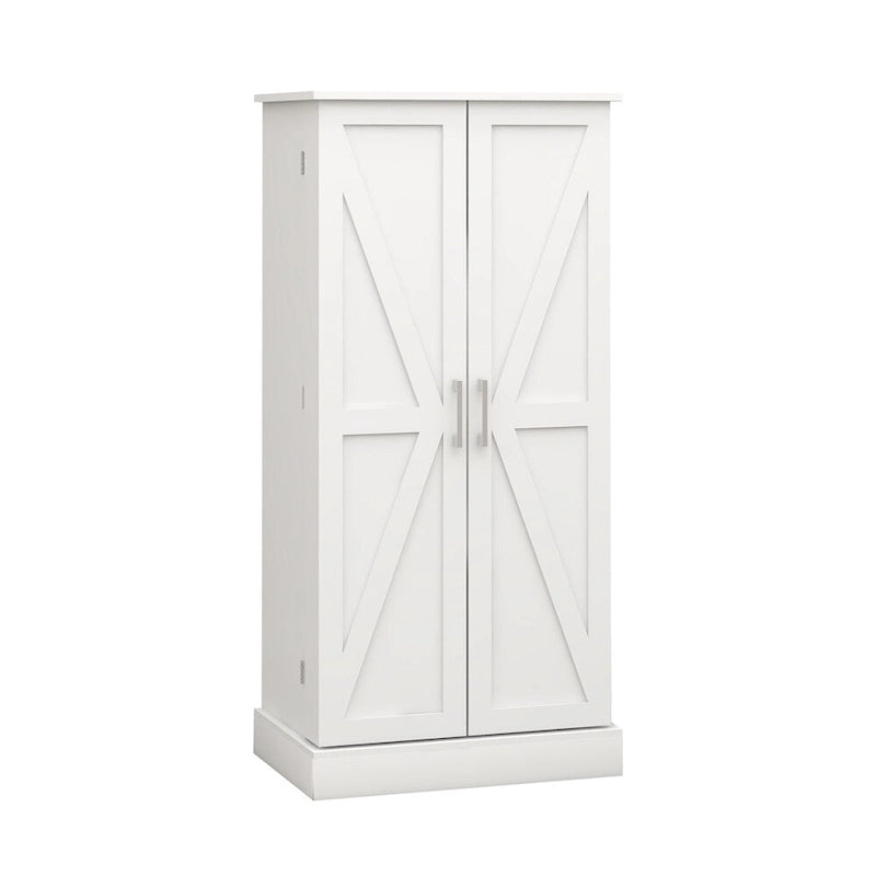Armoire de cuisine autoportante à LED avec 2 portes et étagères - N/A