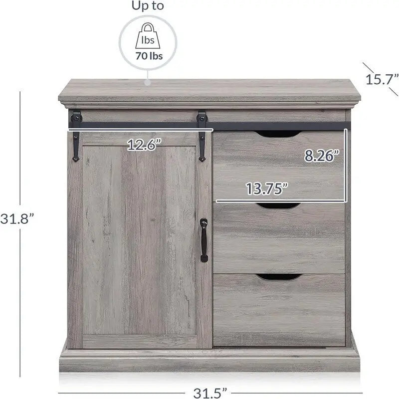 Buffet de salle à manger - 15,7P x 31,5L x 31,8H