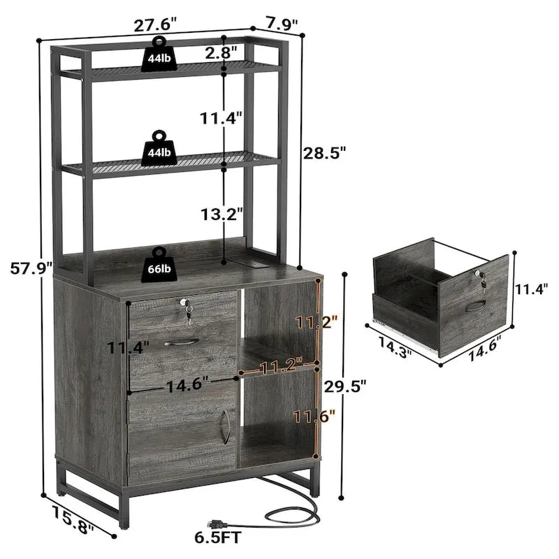 Meuble de rangement buffet avec ports USB