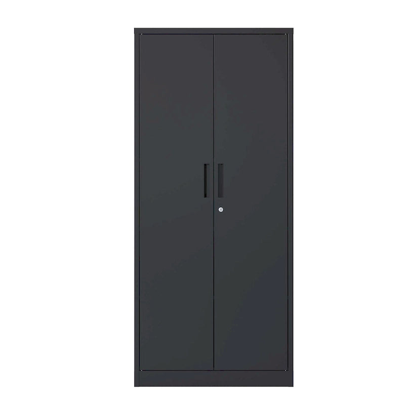 Armoire de rangement métallique 71H pour garage, armoire à outils en acier avec portes et 4 étagères, armoires hautes