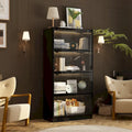 Lighted Display Storage Cabinet with Tempered Glass Doors Showcase