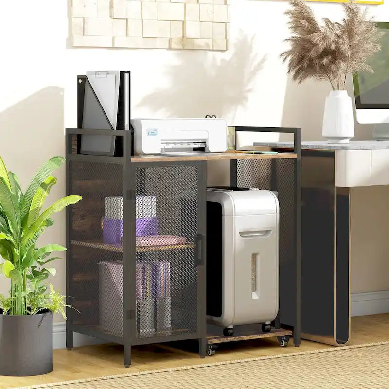 Industrial Printer Stand with USB Charging Ports