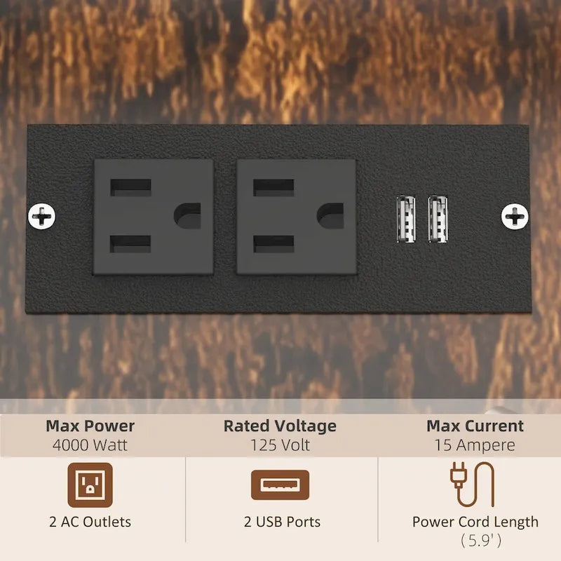 Support d'imprimante industrielle avec ports de chargement USB
